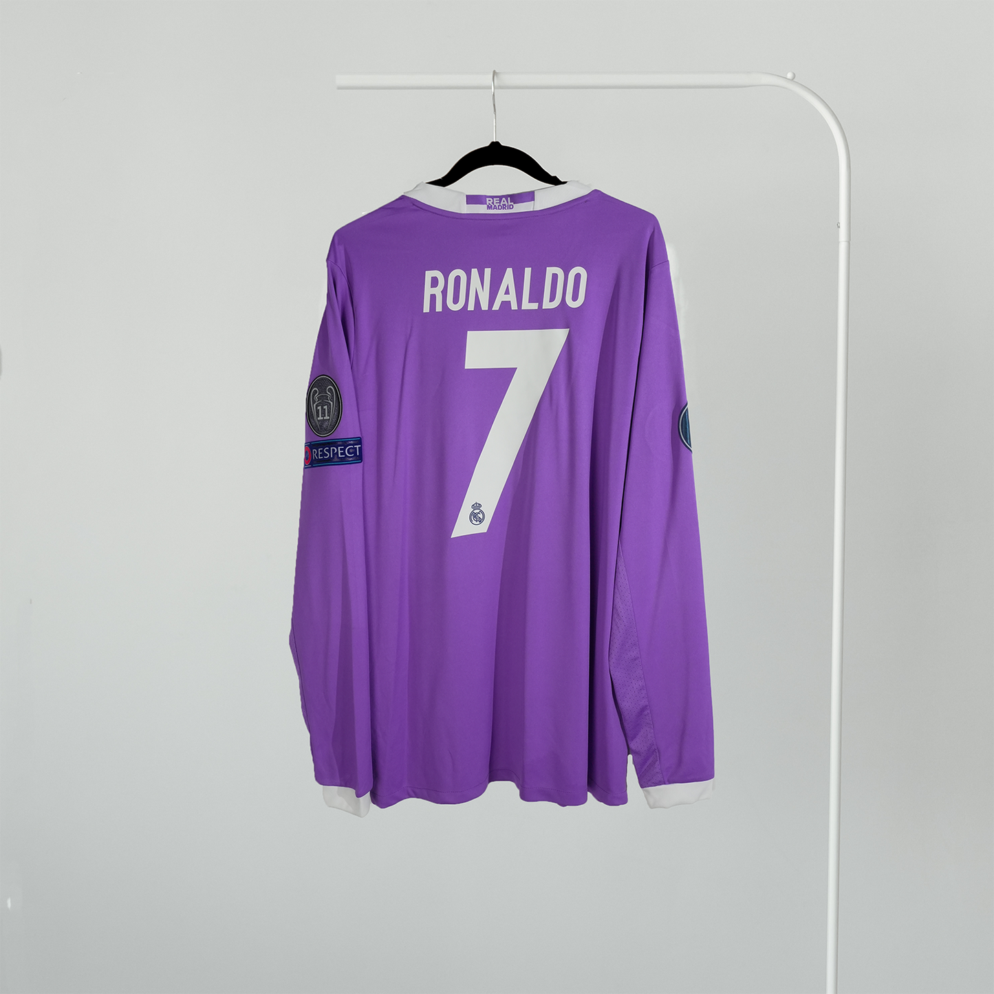 Real Madrid 2017 UCL Final Purple Long Sleeve Jersey