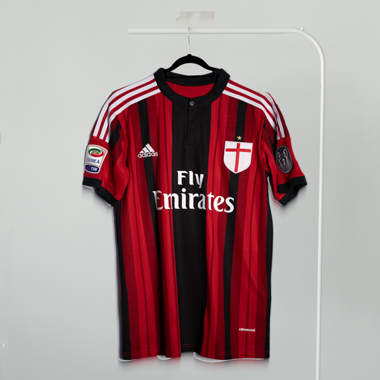 Classic AC Milan Home Jersey - Rossoneri Red and Black Stripes